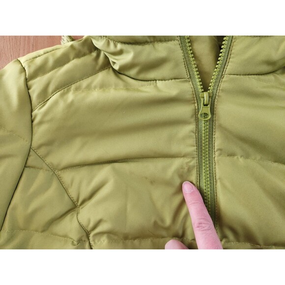 Ruff Hewn MEDIUM Down Puffer Parka Lime Green Insulated Winter Coat Jacket - Picture 5 of 7